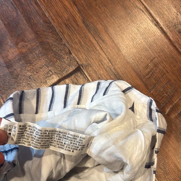 Small - English Factory High Waist Blue and White Shorts - Picture 7 of 12